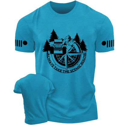 Compass Always Take The Scenic Route Jp T-shirt
