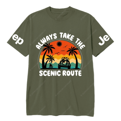 Duck Jp Beach Always Take The Scenic Route  T-Shirt