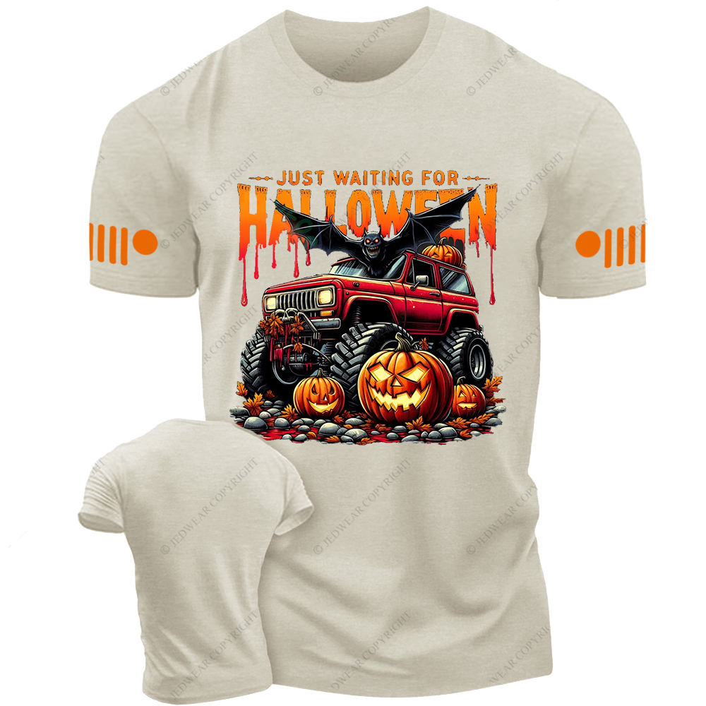 Just Waiting For Halloween Skull Bat Jp T-shirt