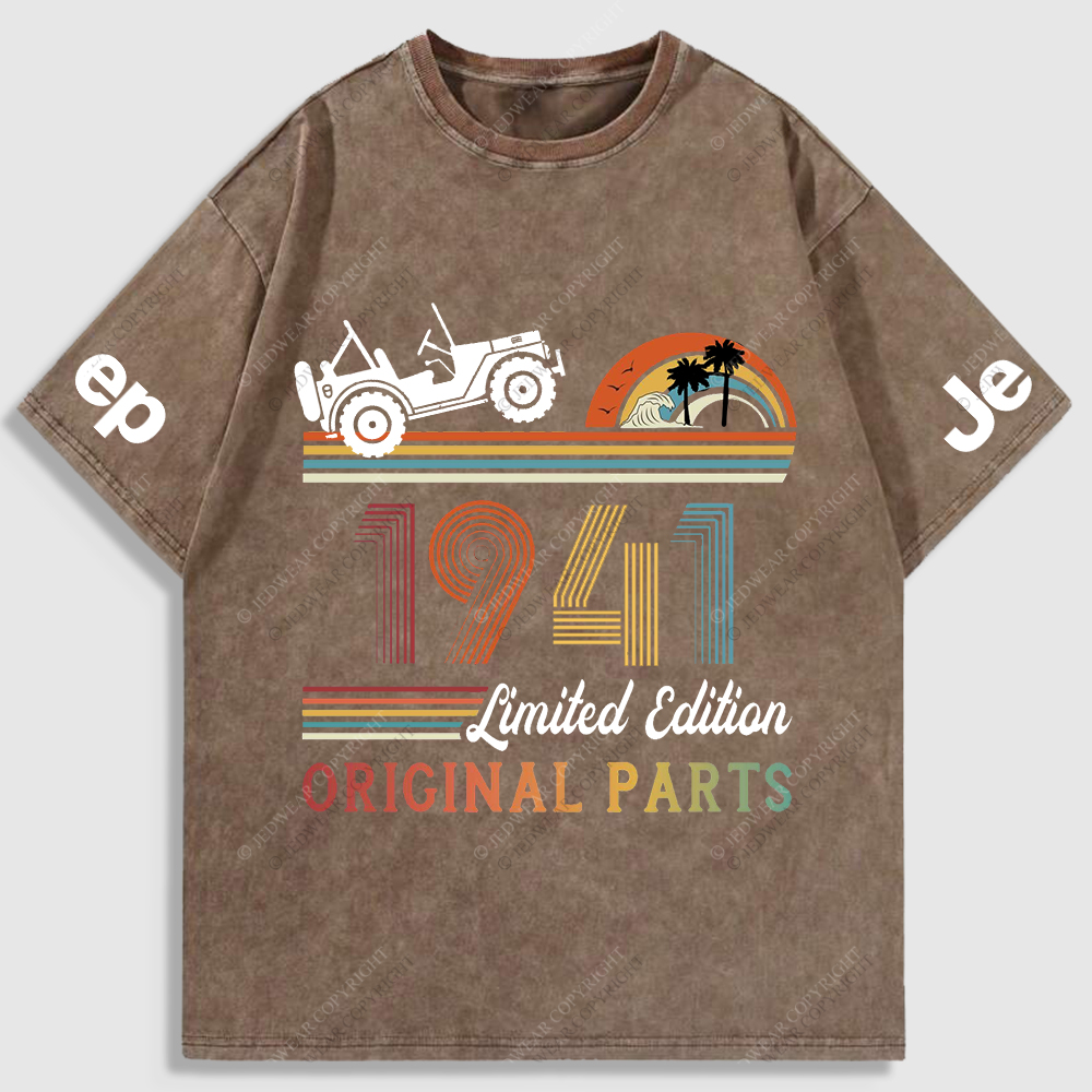 Original Parts  Limited Edition  Waves Coconut Tree Washed T-Shirt