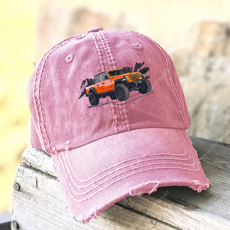 Truck Driving On Mountain Road Four-Wheeler Jp Baseball Cap