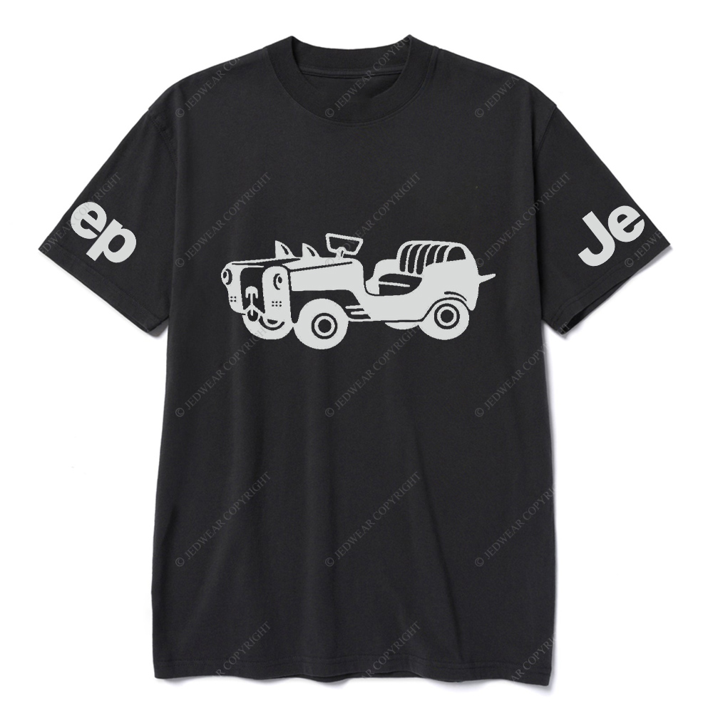 Car With A Dog Face Front Jp T-Shirt