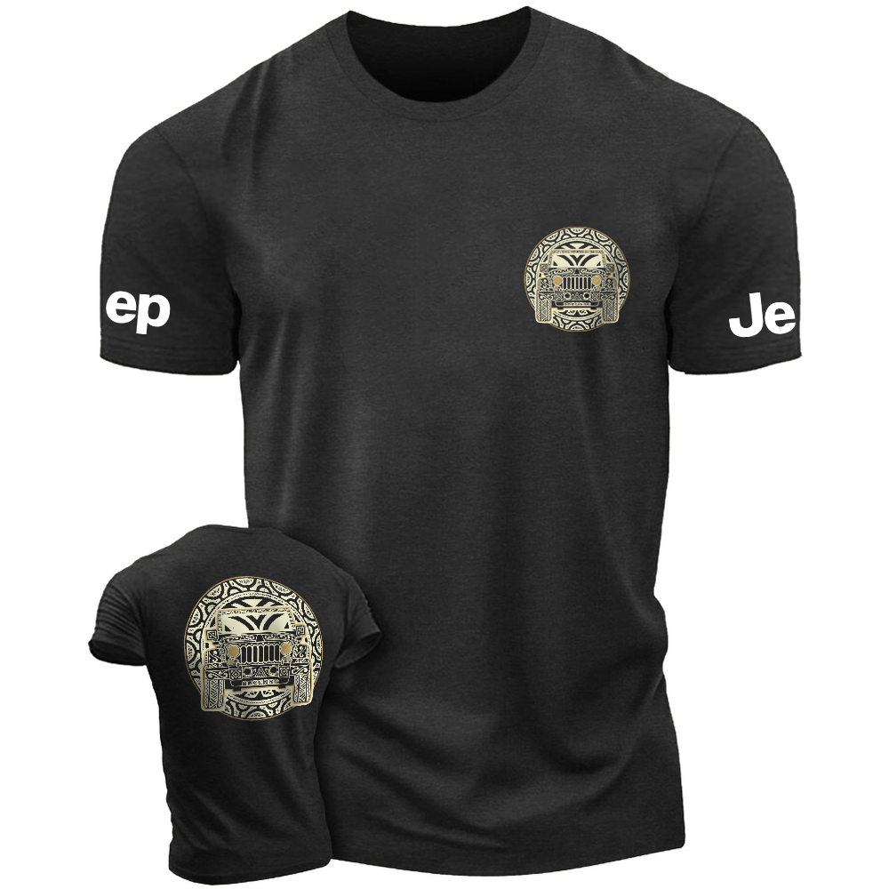 Hollow Pattern Four Wheeler Car JP T-Shirt