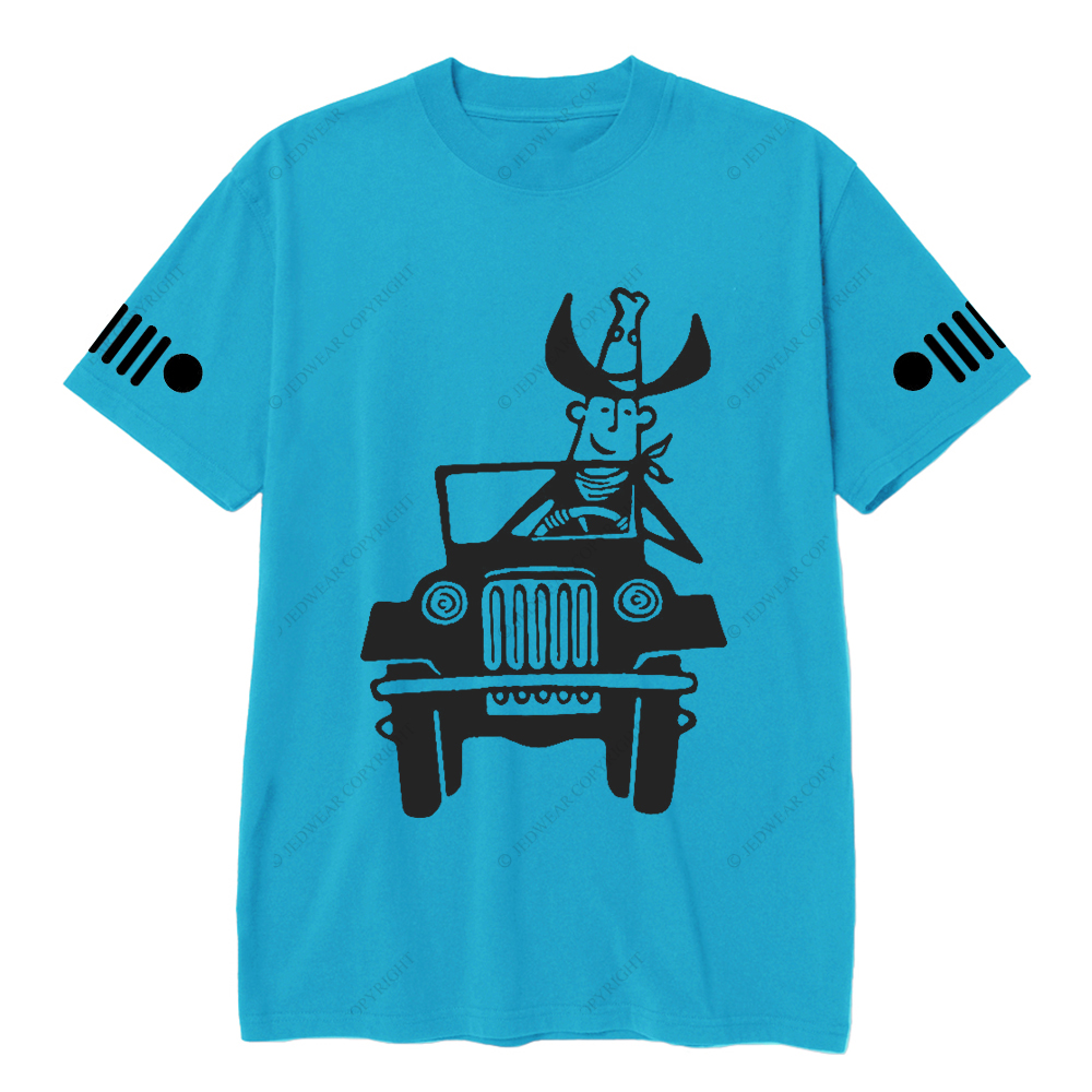 Cowboy Driving A Car Jp T-Shirt