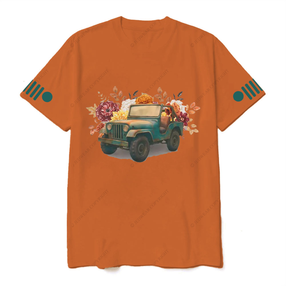 Off-Road Fall 4-Wheeling Fall Flowers  Jp T-Shirt
