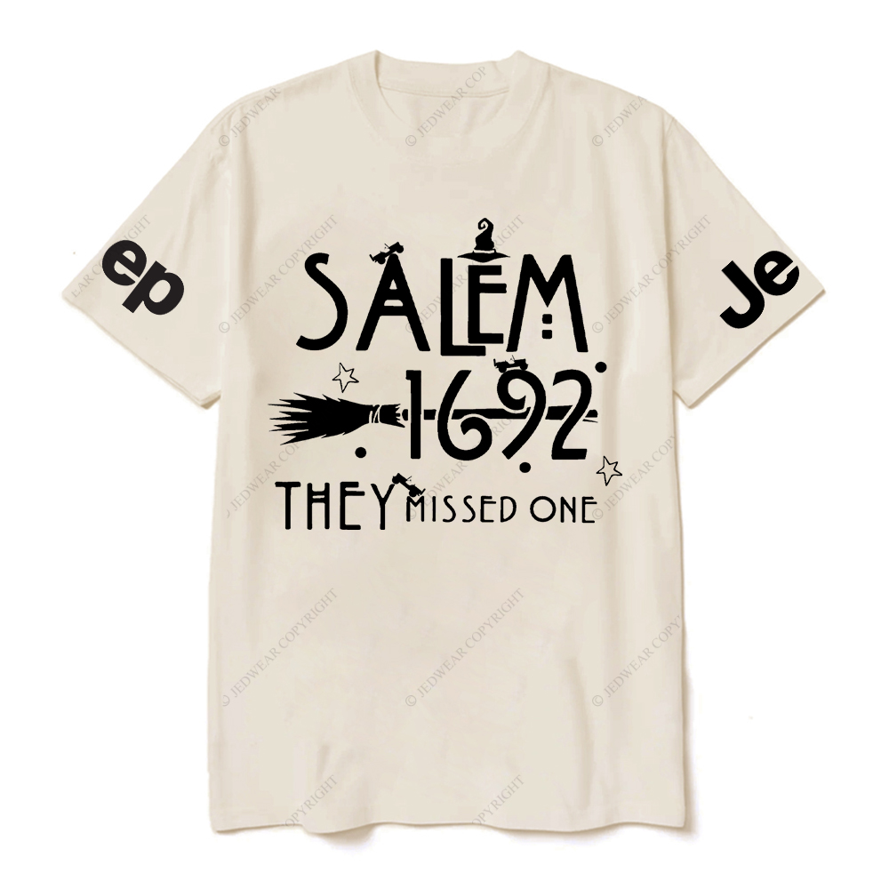 Salem 1692 Halloween Cap They Missed One Jp T-Shirt