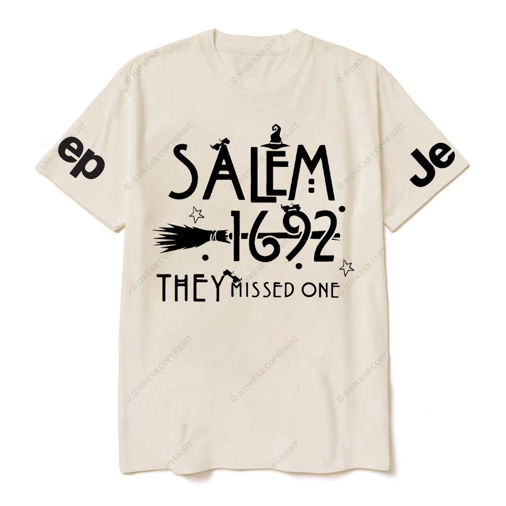 Salem 1692 Halloween Cap They Missed One Jp T-Shirt