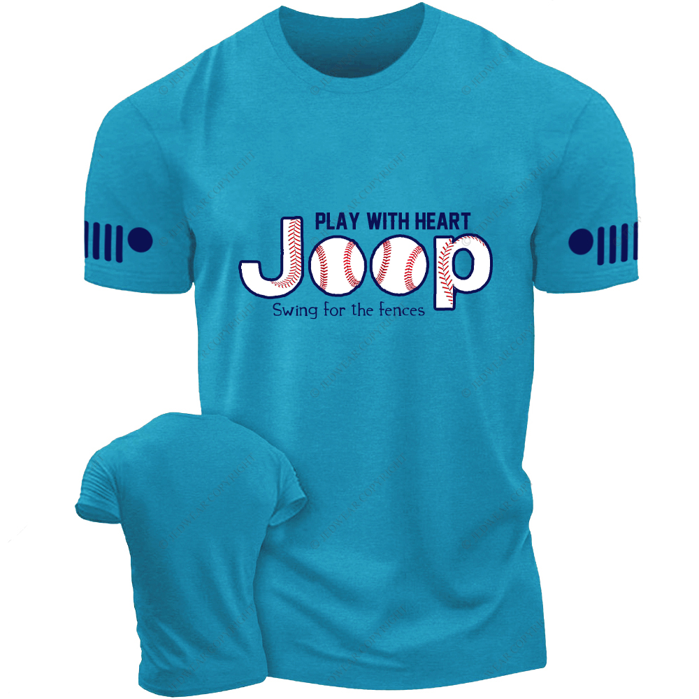 Swing For The Fences Play With Heart Baseball Team Jp T-Shirt