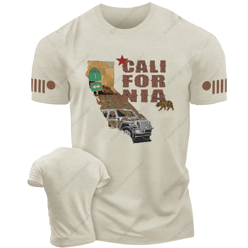 California Map Bear Star Jp T-Shirt