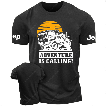 Adventure Is Calling Mountains Sun JP T-Shirt