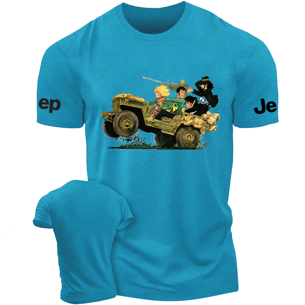 Funny Cartoon A Group Of Friends Traveling Jp T-Shirt