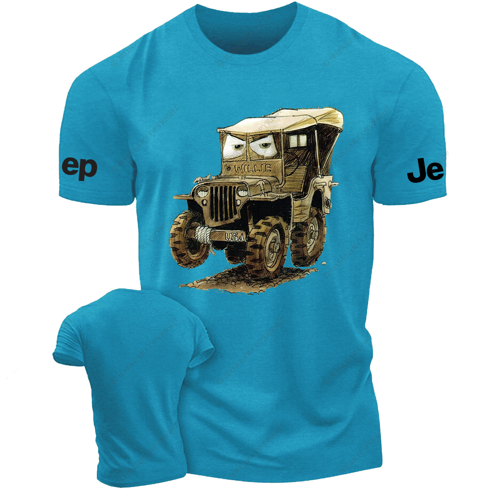 Funny Cute Willys Colored Pencil Drawing Jp T-Shirt