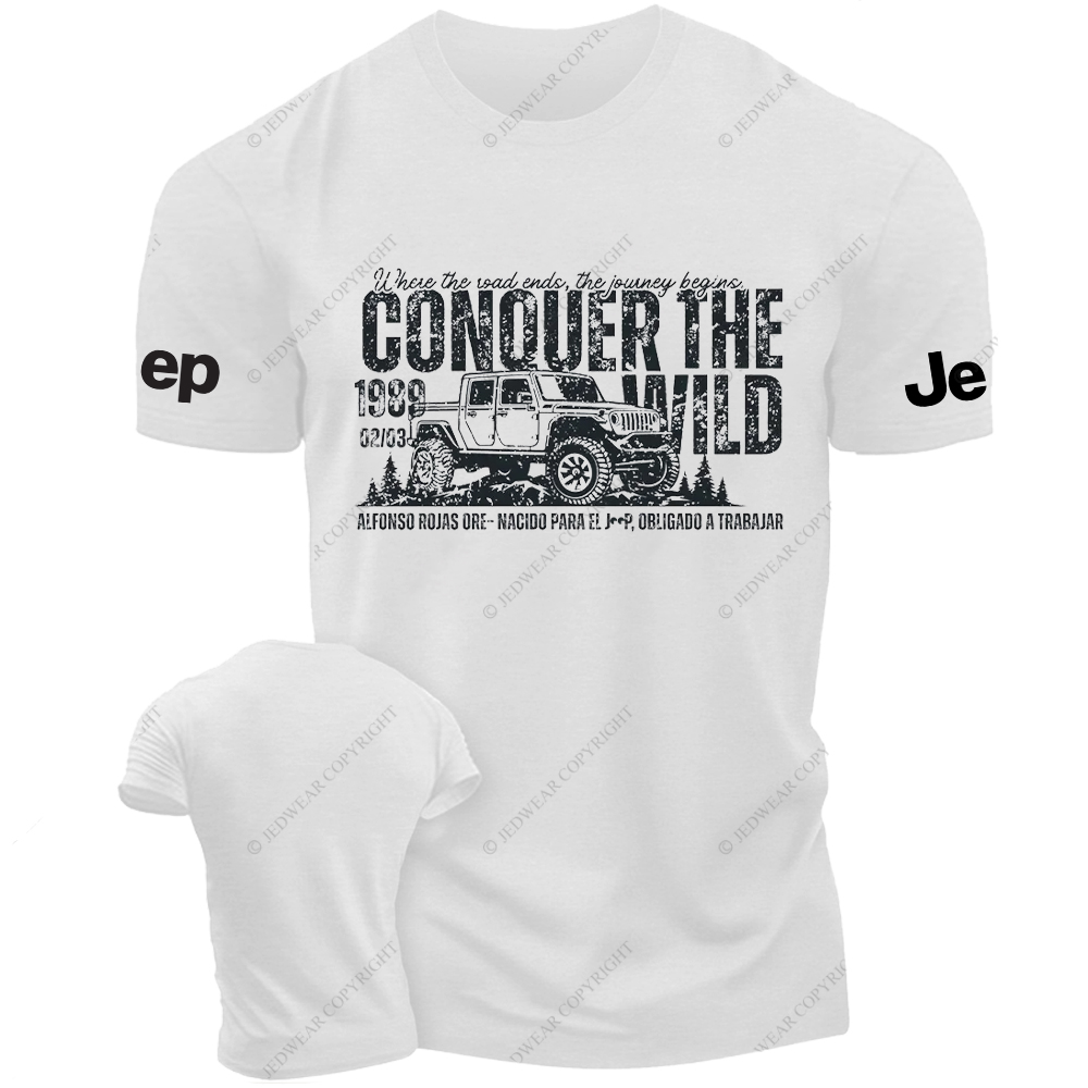 Vintage  Conquer The Wild  Car Lovers Enthusiasts Jp T-Shirt