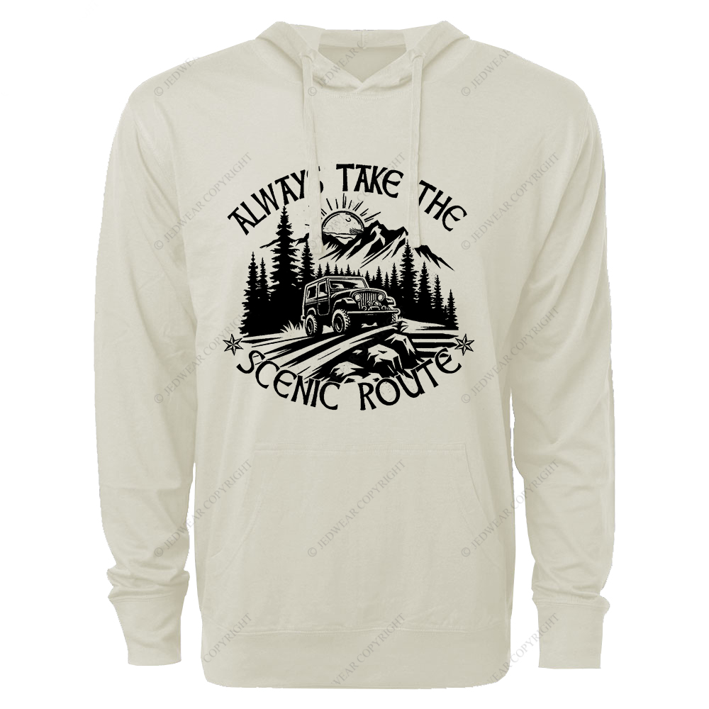 Always Take The Scenic Route Jp Oversized Lightweight Hoodie