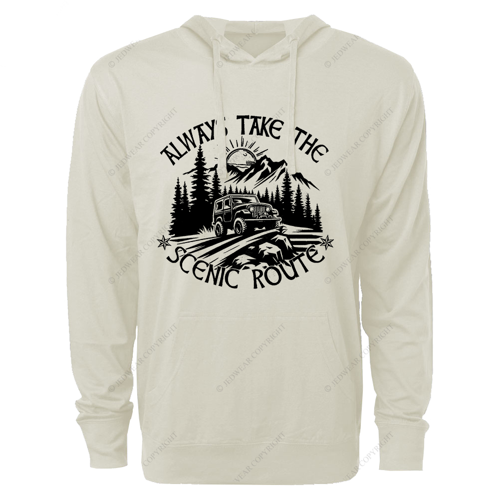 Always Take The Scenic Route Jp Oversized Lightweight Hoodie