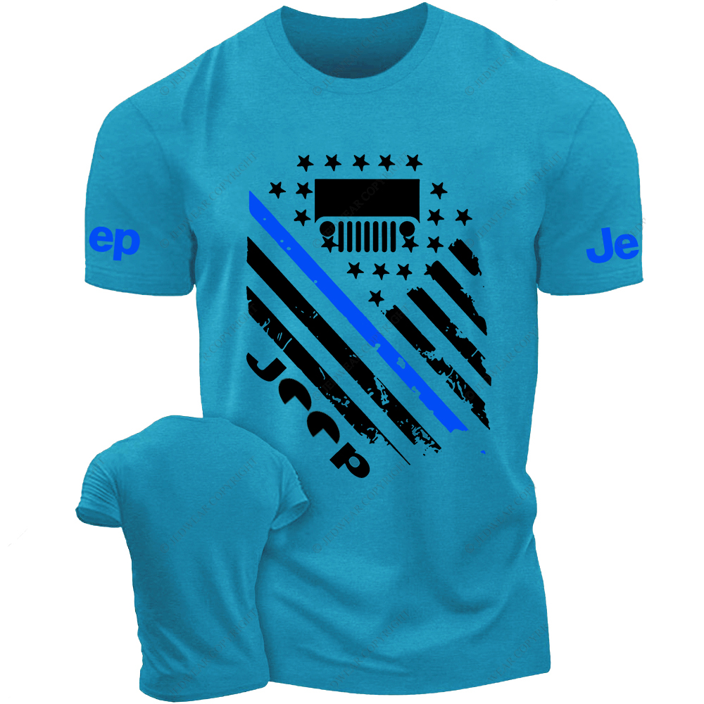 American Flag Star The Blue Line Police Jp T-Shirt
