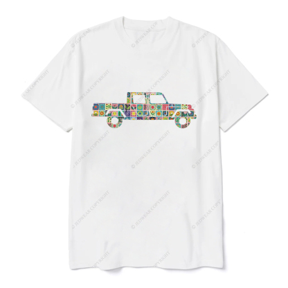 Folk Art Print Gladiator Truck Jp T-Shirt