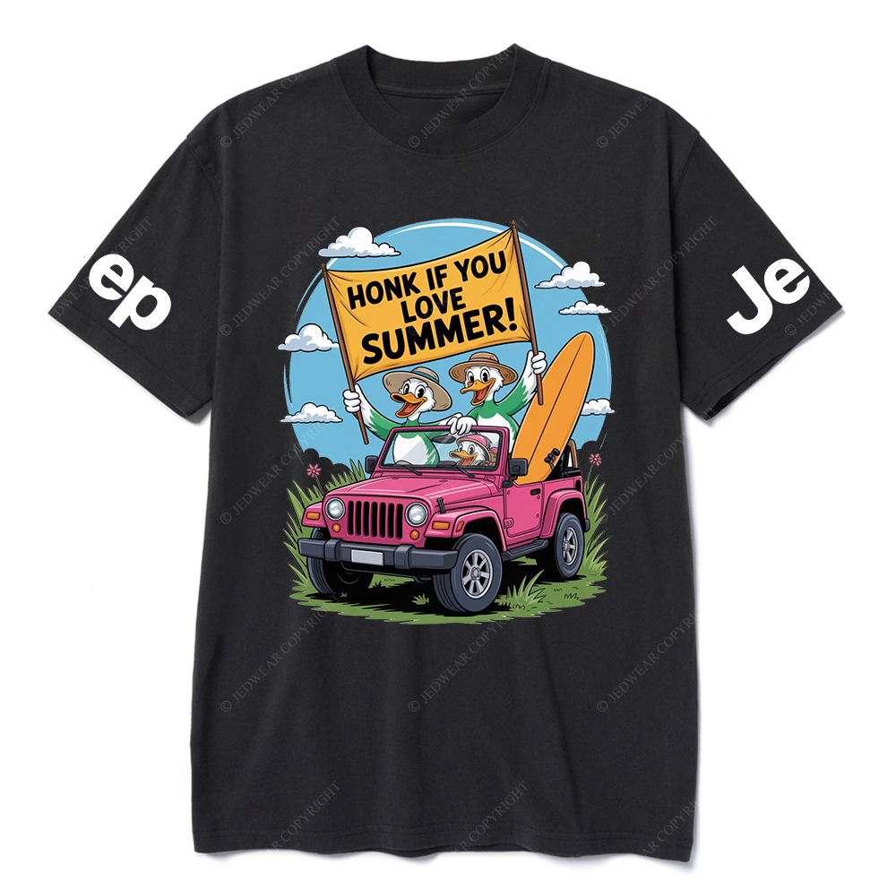 Honk If YouLove Summer Duck Grass JP T-Shirt