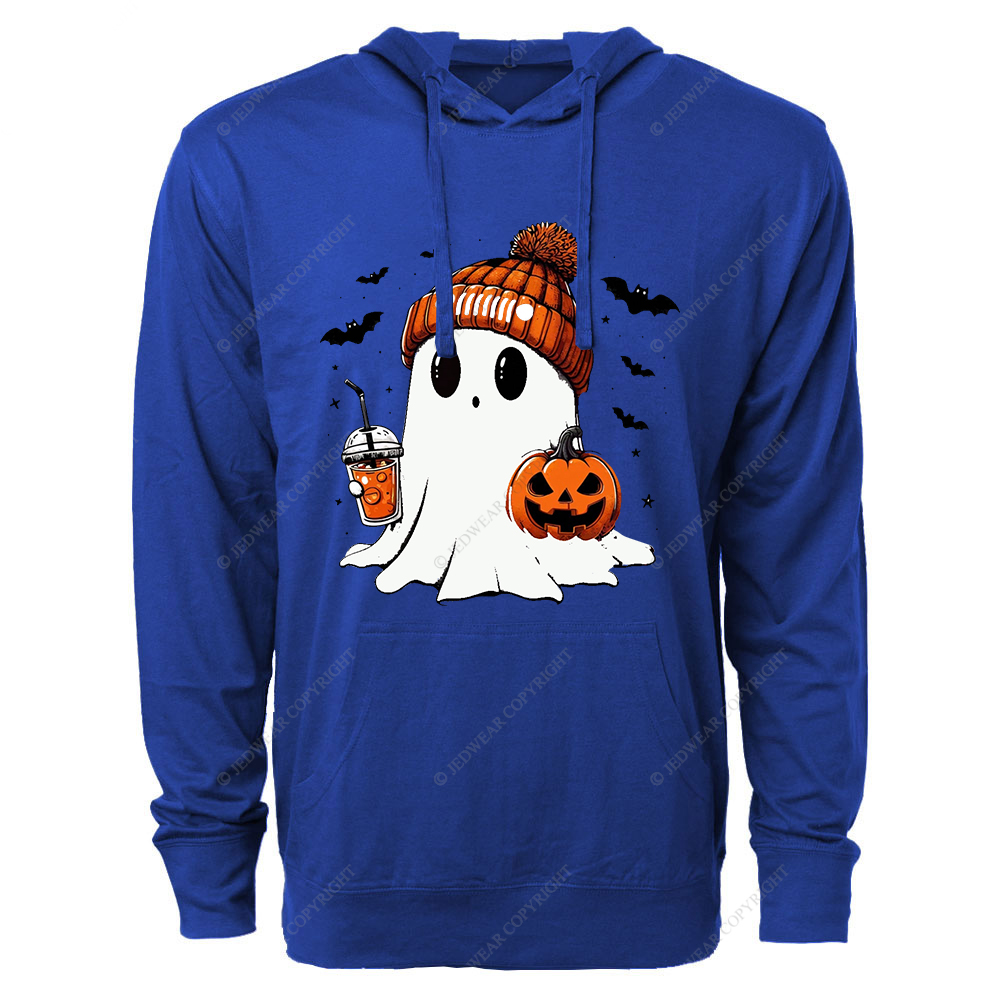 Halloween Ghost Pumpkin Coffee Jp Oversized Lightweight Hoodie