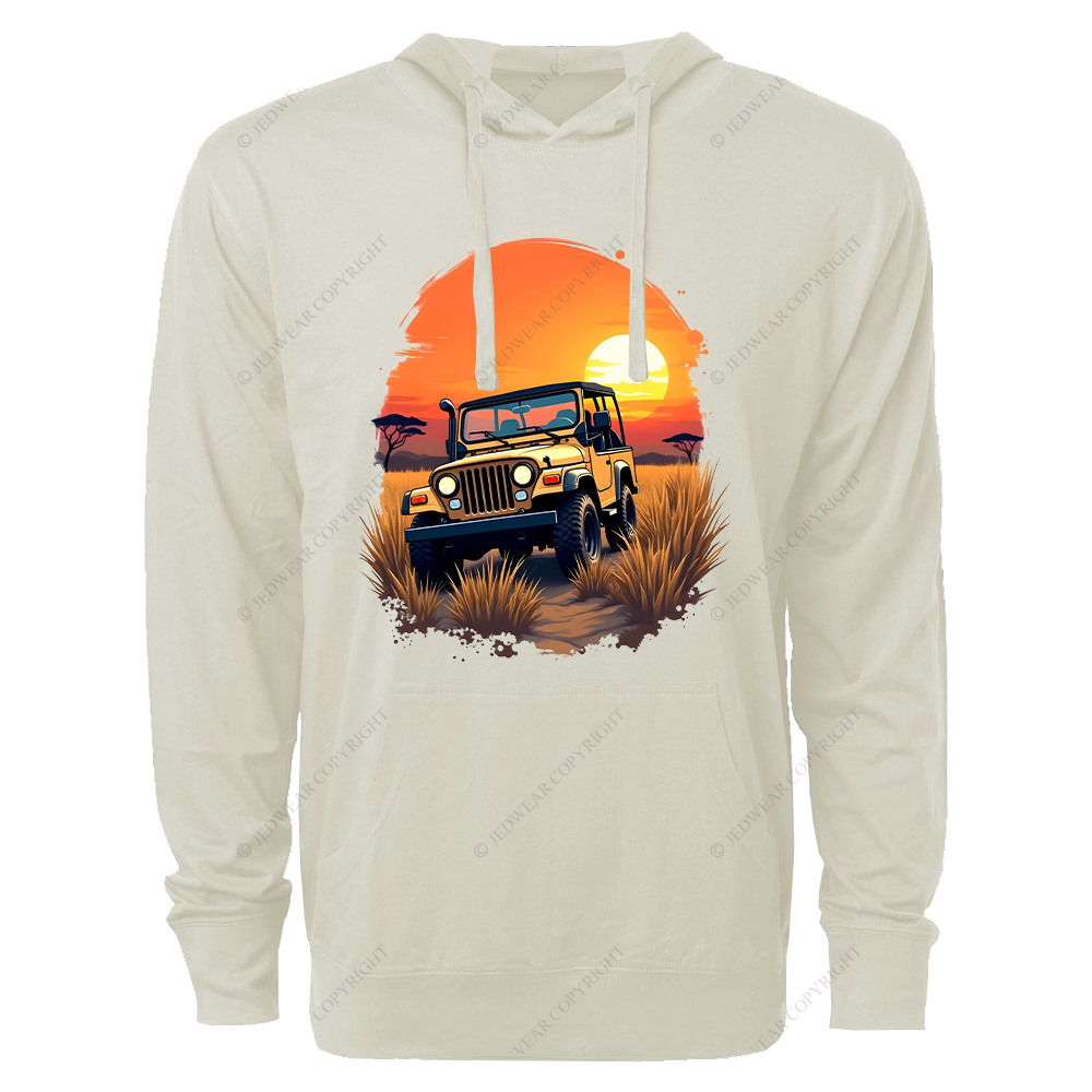 Off-Road Safari CJ Sunset Jp Oversized Lightweight Hoodie