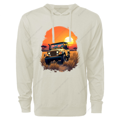 Off-Road Safari CJ Sunset Jp Oversized Lightweight Hoodie