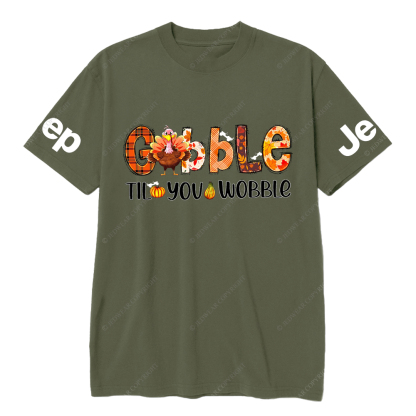 Gobble Til You Wobble Turkey Thanksgiving Day Jp T-Shirt