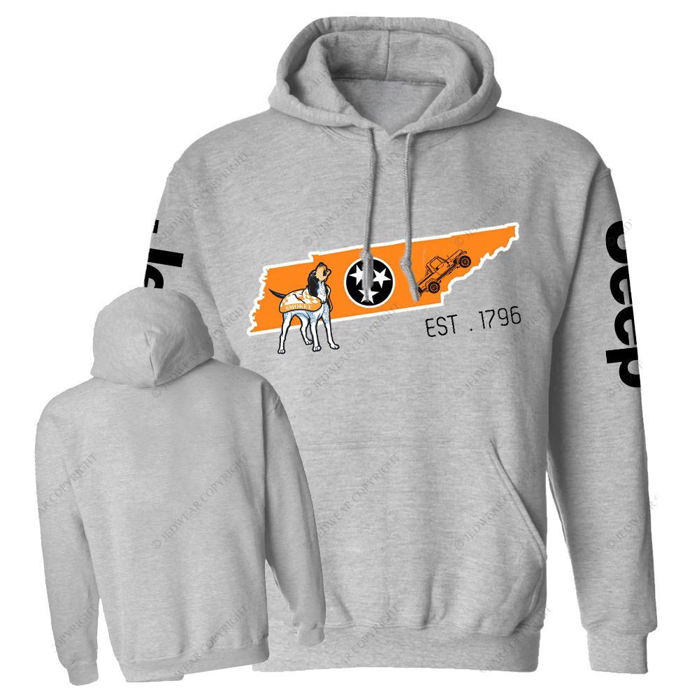 Tennessee Map Smokey Est 1796 Jp Oversized Hoodie