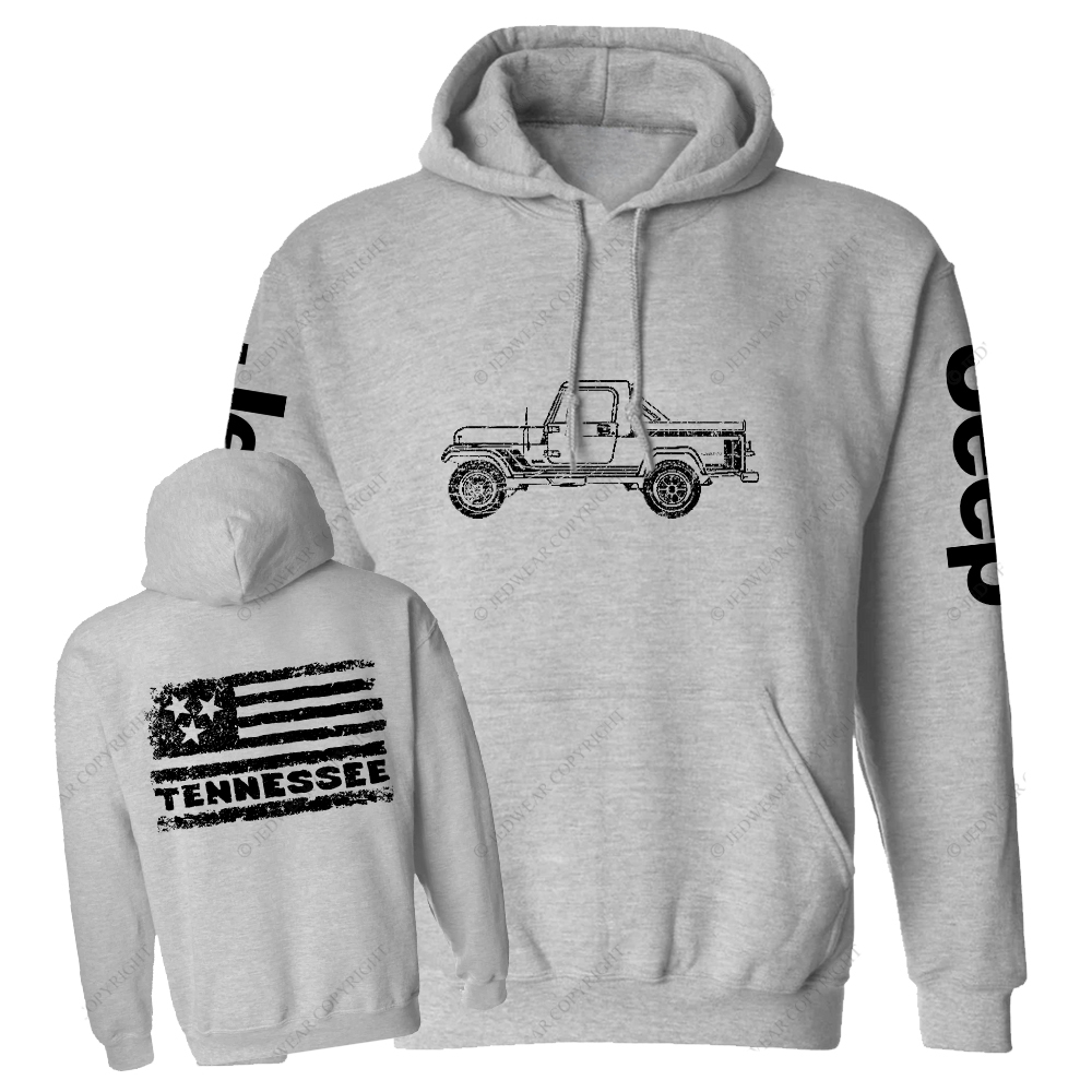 Tennessee Flag Truck Jp Oversized Hoodie