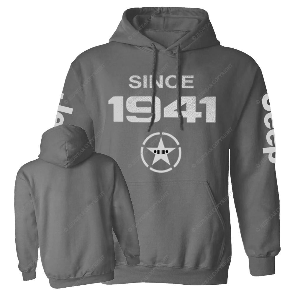 Vintage Military Star Circle Since 1941 Jp Oversized Hoodie