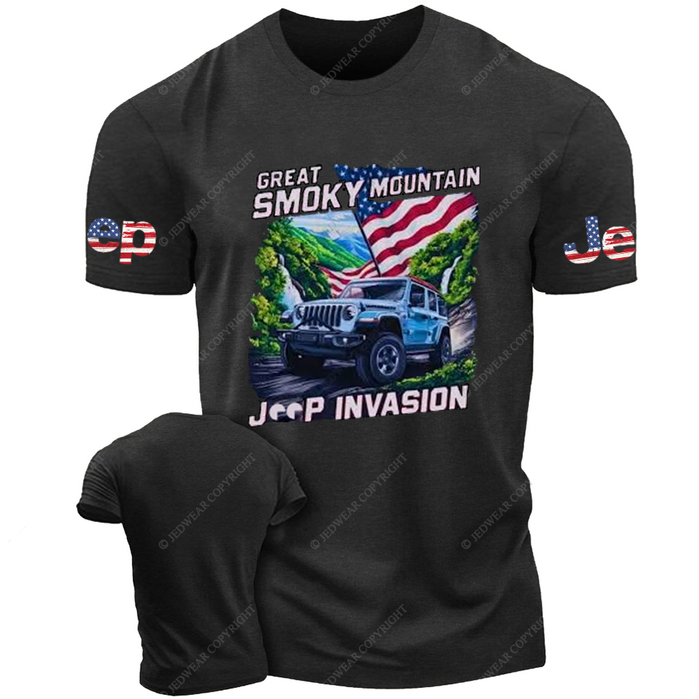 American Flag Great Smoky Mountain Jp T-Shirt