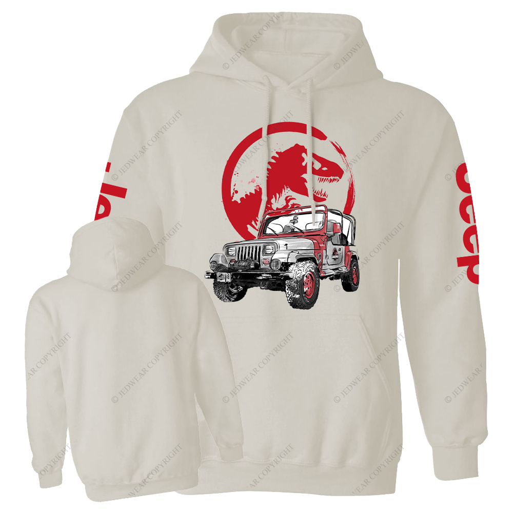 Dinosaur On The Back Of An Off-Road Vehicle Jp  Casual Hoodie