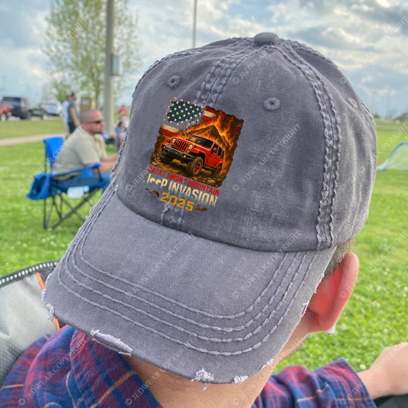 Great Smoky Mountain Invasion Vintage Style Jp Baseball Cap