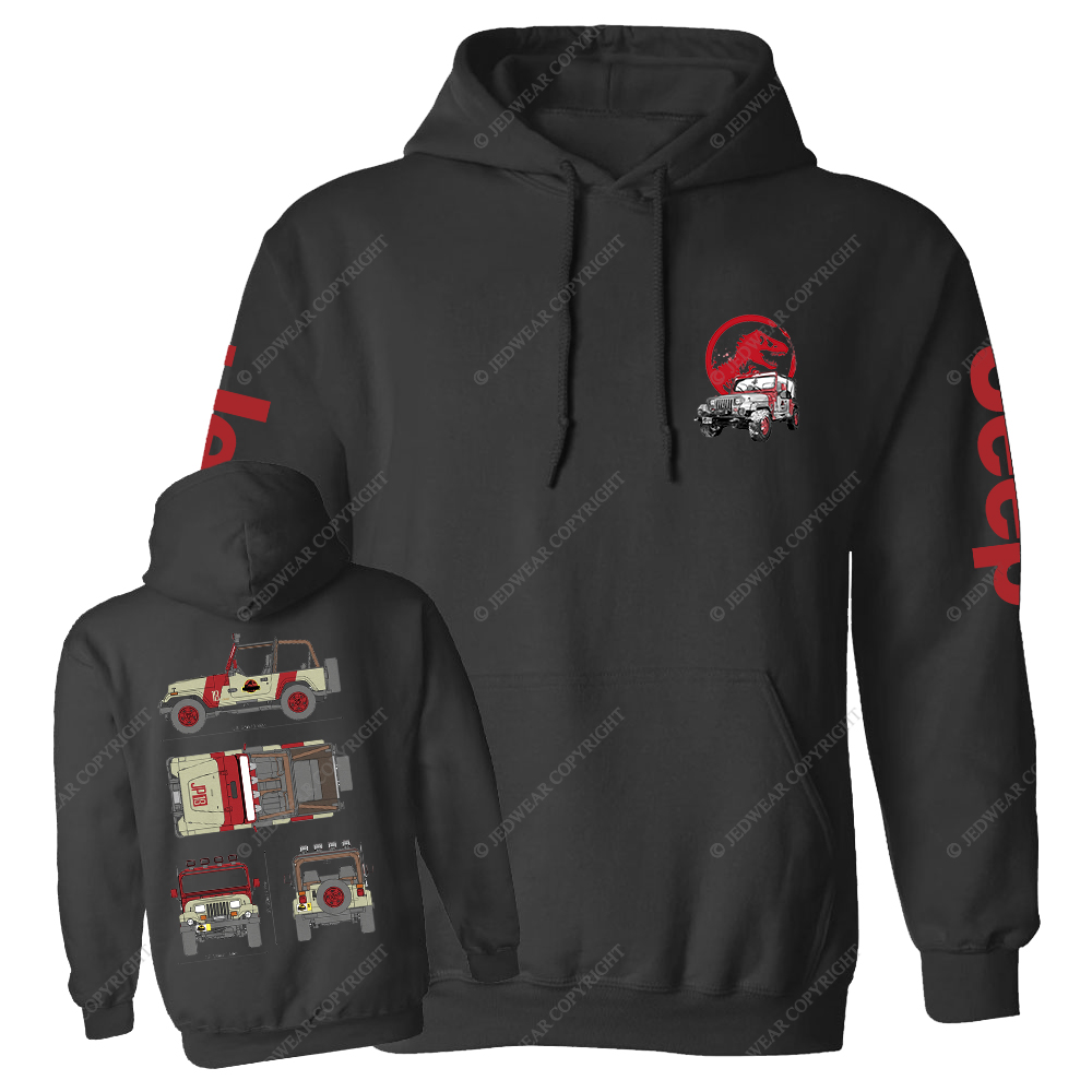 Dinosaur On The Back Of An Off-Road Vehicle Jp Casual Hoodie