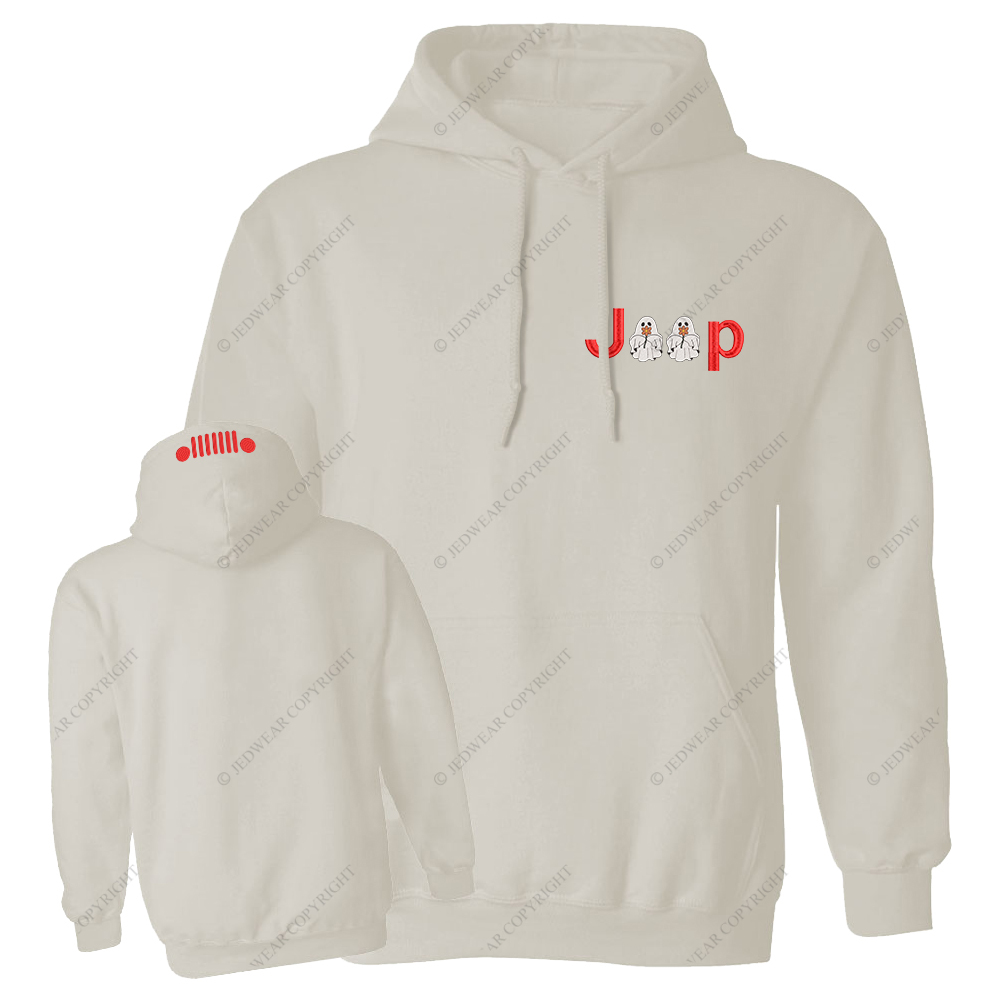 Halloween Ghosts Jp Embroidered Casual Hoodie