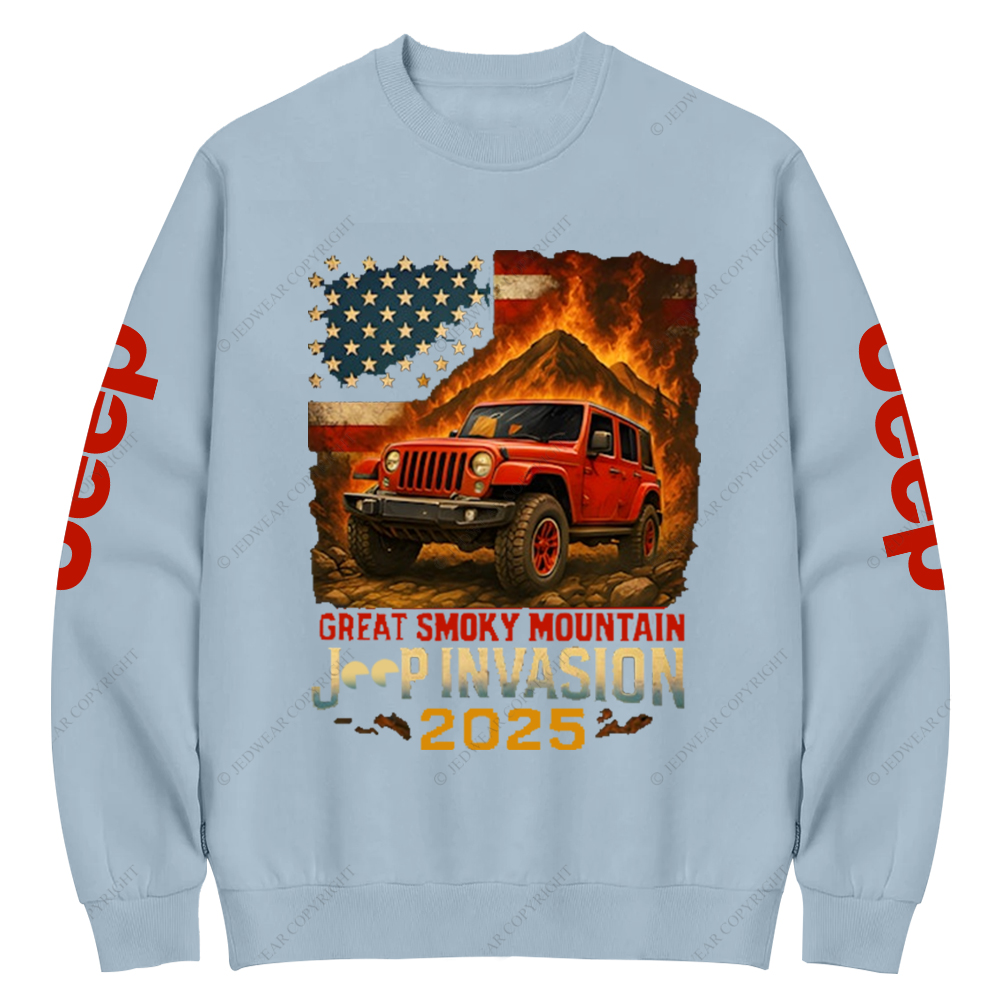 Great Smoky Mountain Invasion Vintage Style Jp Crew Neck Sweatshirt