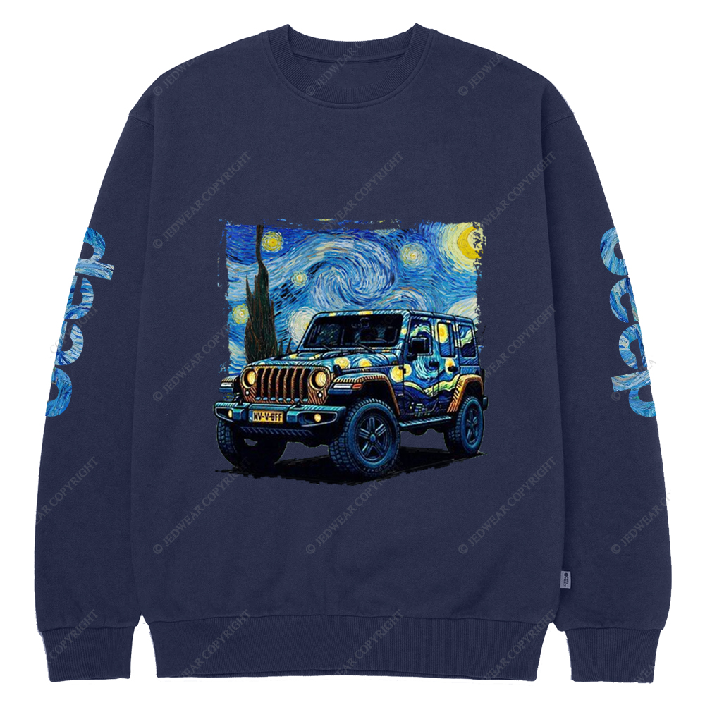 The Starry Night By Van Gogh Canvas Jp Crew Neck Sweatshirt