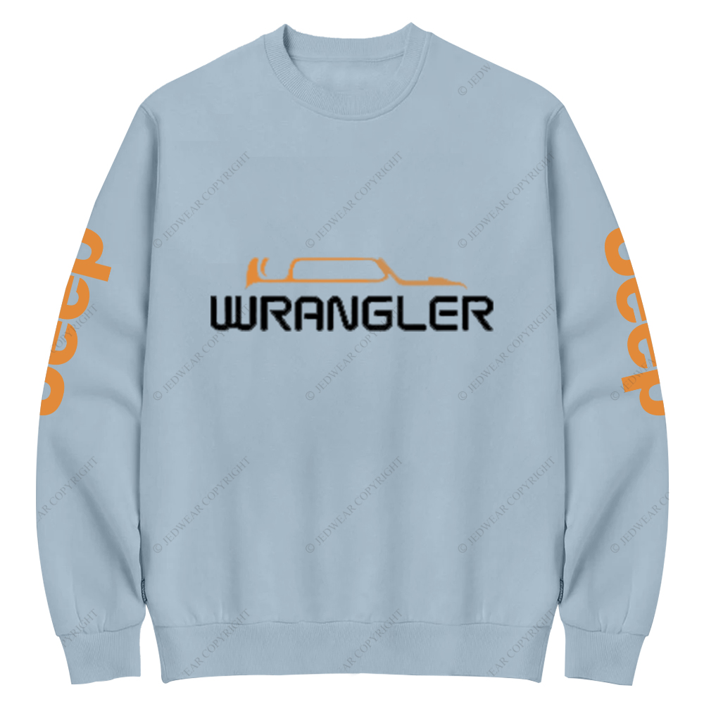 Jp Wrangler Orange Silhouette Jp Crew Neck Sweatshirt