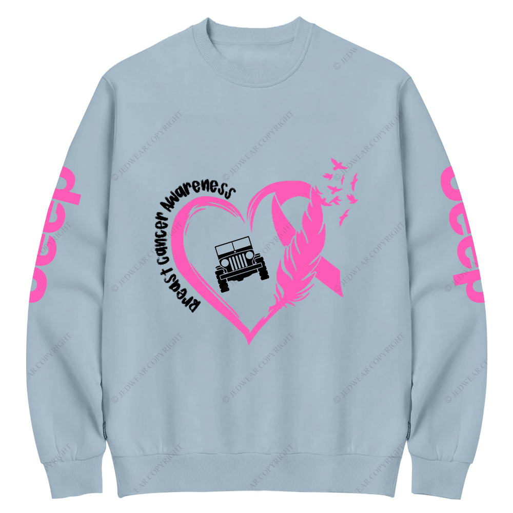 Breast Cancer Awareness Love Butterfly Jp Crew Neck Sweatshirt