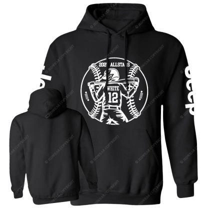 2025 Allstars White 12 Baseball Jp Casual Hoodie