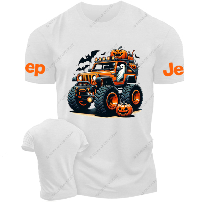 Pumpkin Halloween Skull Bat Jp T-Shirt