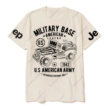 Military Base American Legend And U.S American Army Authorized Personel Only Jp T-Shirt