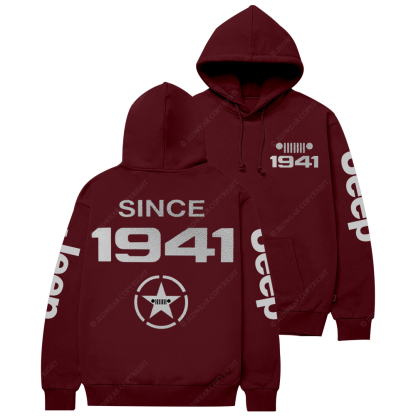 Vintage Military Star Circle Since 1941  Jp Casual Hoodie