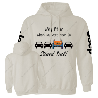 Orange Wrangler Why Fit In When You Were Born To Stand Out Jp Casual Hoodie