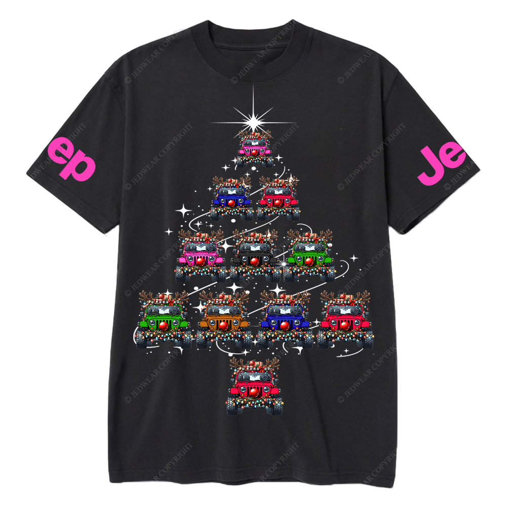 Colorful Lights Merry Christmas Tree Jp T-Shirt