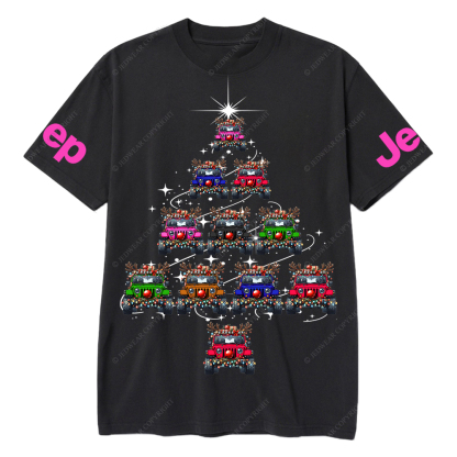 Colorful Lights Merry Christmas Tree Jp T-Shirt