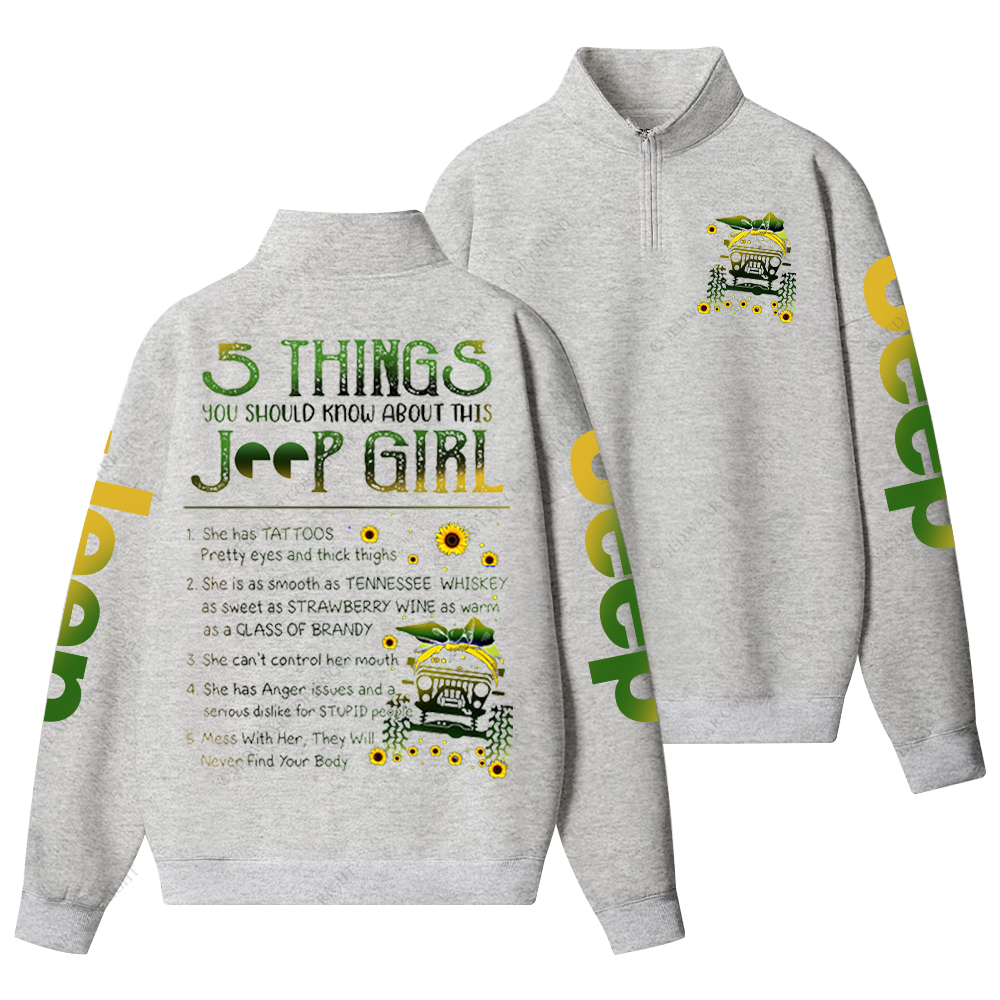 5 Things You Should Know About This Girl Jp Half-Zip Jacket Sweatshirt