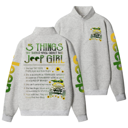 5 Things You Should Know About This Girl Jp Half-Zip Jacket Sweatshirt