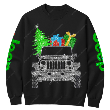 Merry Christmas Bling Jp Crew Neck Sweatshirt