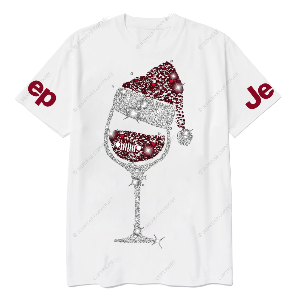 Diamond Bling Glowing Wine Glasses Jp T-Shirt