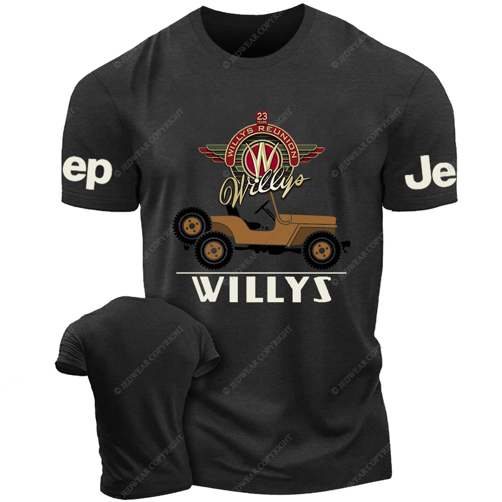 Army Military Vehicle Truck Brown Willys Jp T-Shirt